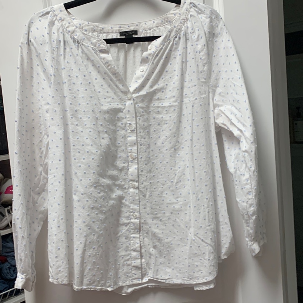 Ann Taylor Polka Dot Blouse